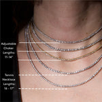 5.82tcw 3-Prong Diamond Tennis Necklace