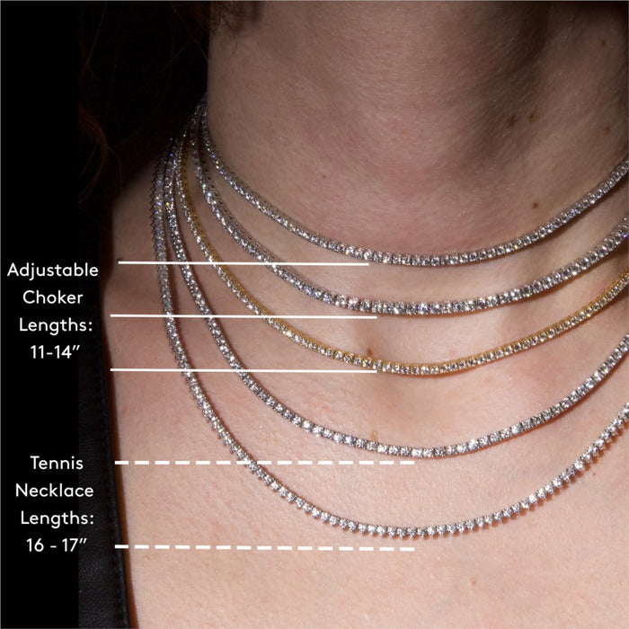 5.82tcw 3-Prong Diamond Tennis Necklace