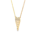 Scattered Diamond Heart Pendant Necklace