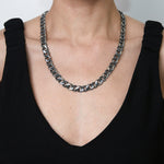 Black Diamond Large Curb Chain Necklace