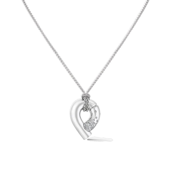 Pavé Diamond White Gold Oera Pendant Necklace