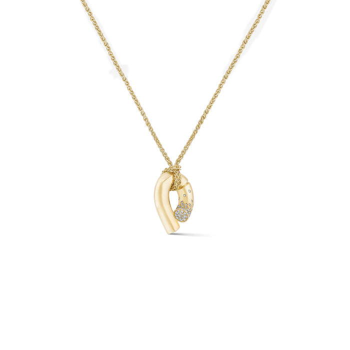 Pavé Diamond Oera Pendant Necklace