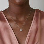 Fancy Pink & Pear Diamond Halo Pendant Necklace