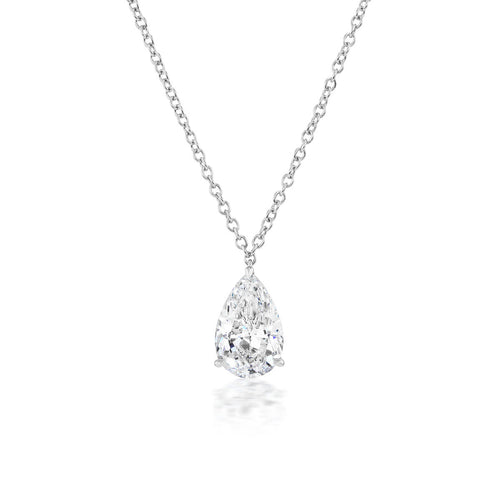 2.00ct Pear-Shaped Diamond Pendant Necklace