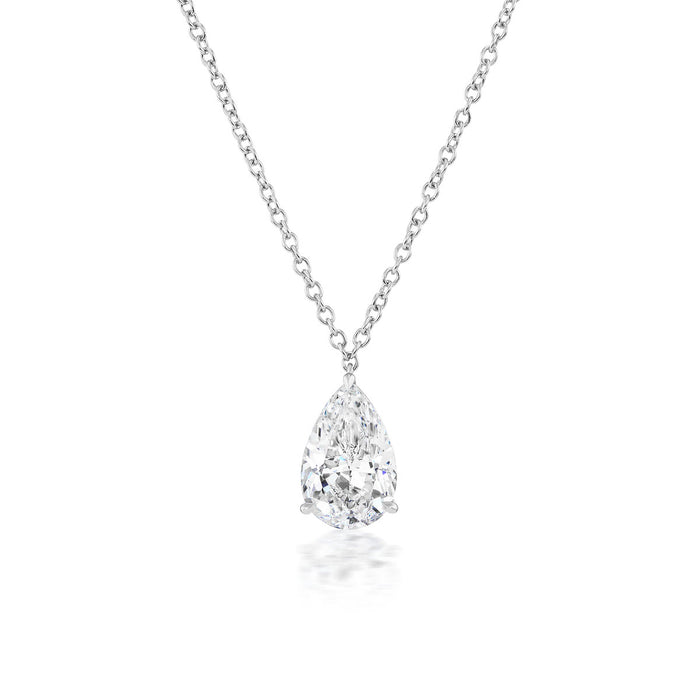 2.00ct Pear-Shaped Diamond Pendant Necklace