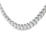 31.83tcw Oval Diamond Tennis Necklace