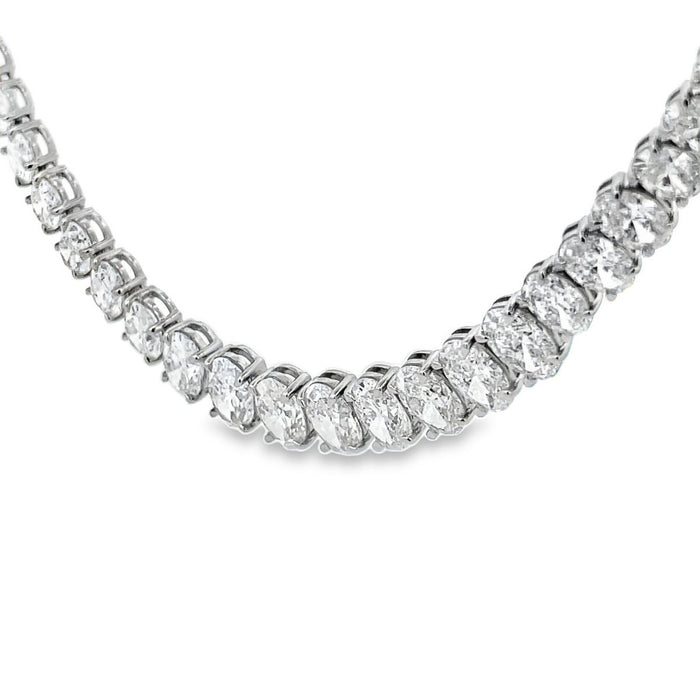 31.83tcw Oval Diamond Tennis Necklace