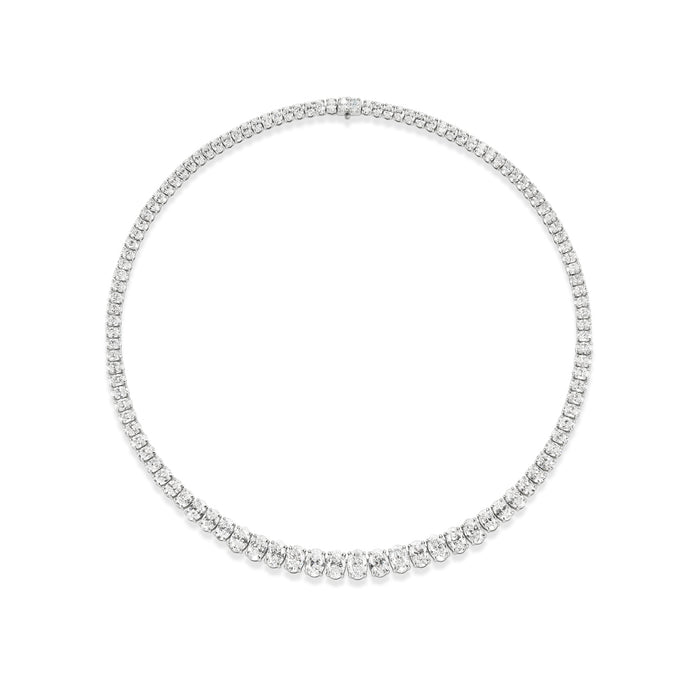 31.83tcw Oval Diamond Tennis Necklace