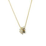 Diamond Bud Pendant Necklace