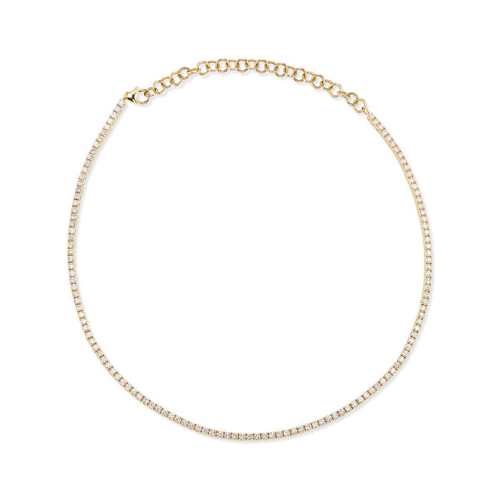 3.55tcw Diamond Tennis Choker Necklace