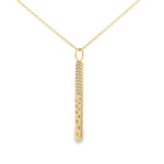 Scattered Diamond Narrow Bar Necklace