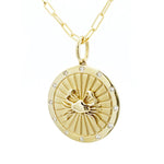 Cancer Diamond Medallion Zodiac Necklace