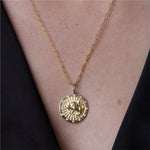 Taurus Diamond Medallion Zodiac Necklace