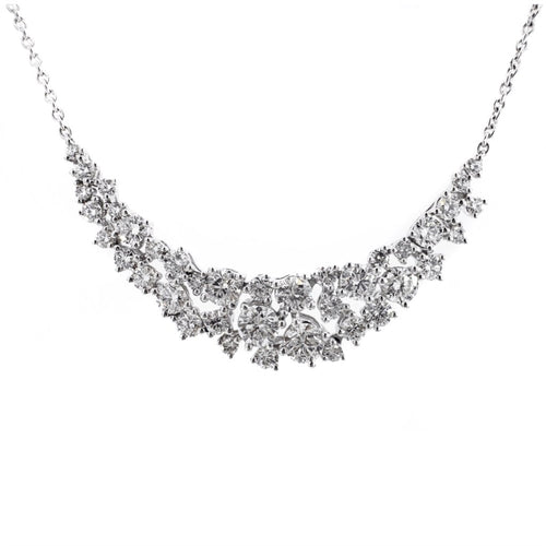 Diamond Cluster Collar Necklace