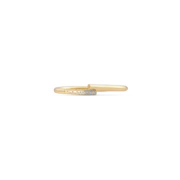 Oera Large Bracelet - Yellow Gold, Paved with Diamonds