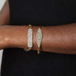 Grey Diamonds Cuff Bracelet