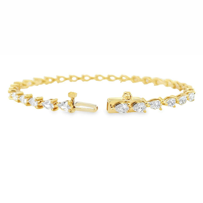 Pear Diamond Tennis Bracelet