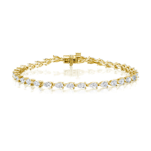 Pear Diamond Tennis Bracelet