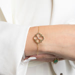 Diamond Clover Station Bracelet