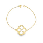 Diamond Clover Station Bracelet