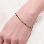 Blue Diamond Textile Bracelet