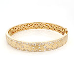 Scattered Diamond Hinged Bangle