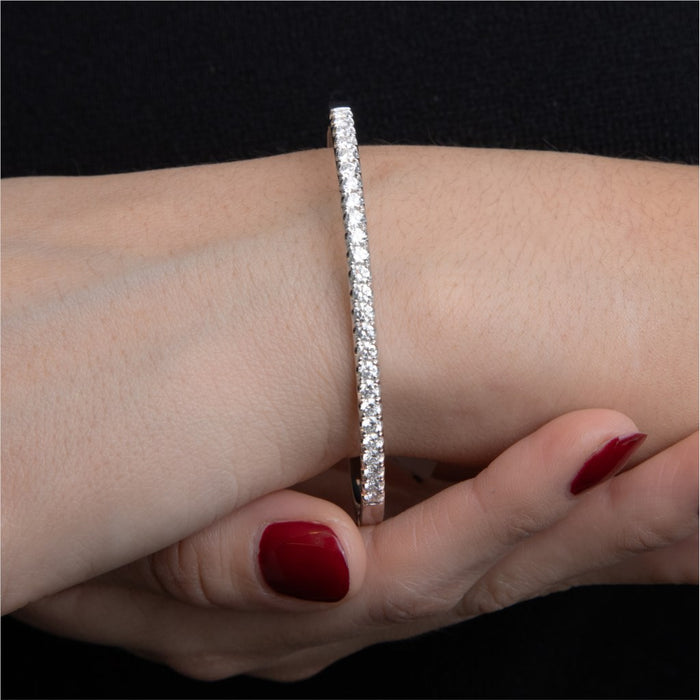 2.01tcw Diamond Large Bangle Bracelet