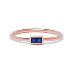 Sapphire Baguette Bezel Ring