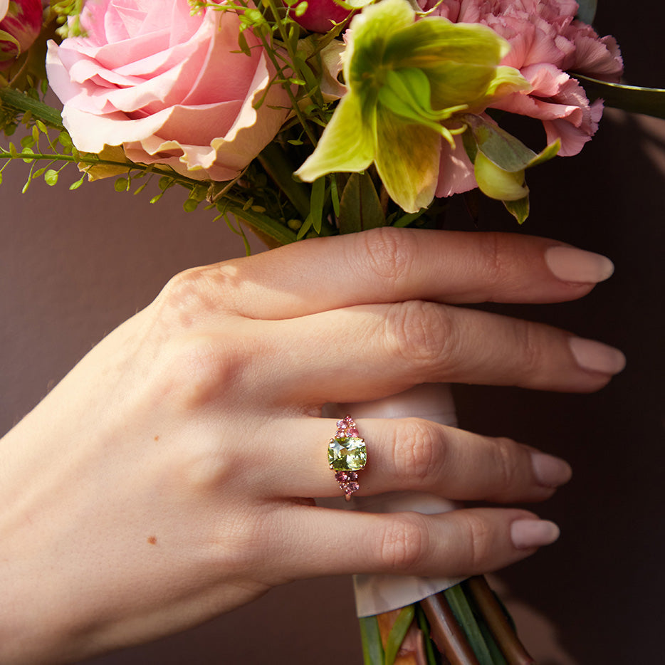 Greenwich Flower Ruby and Diamond Ring