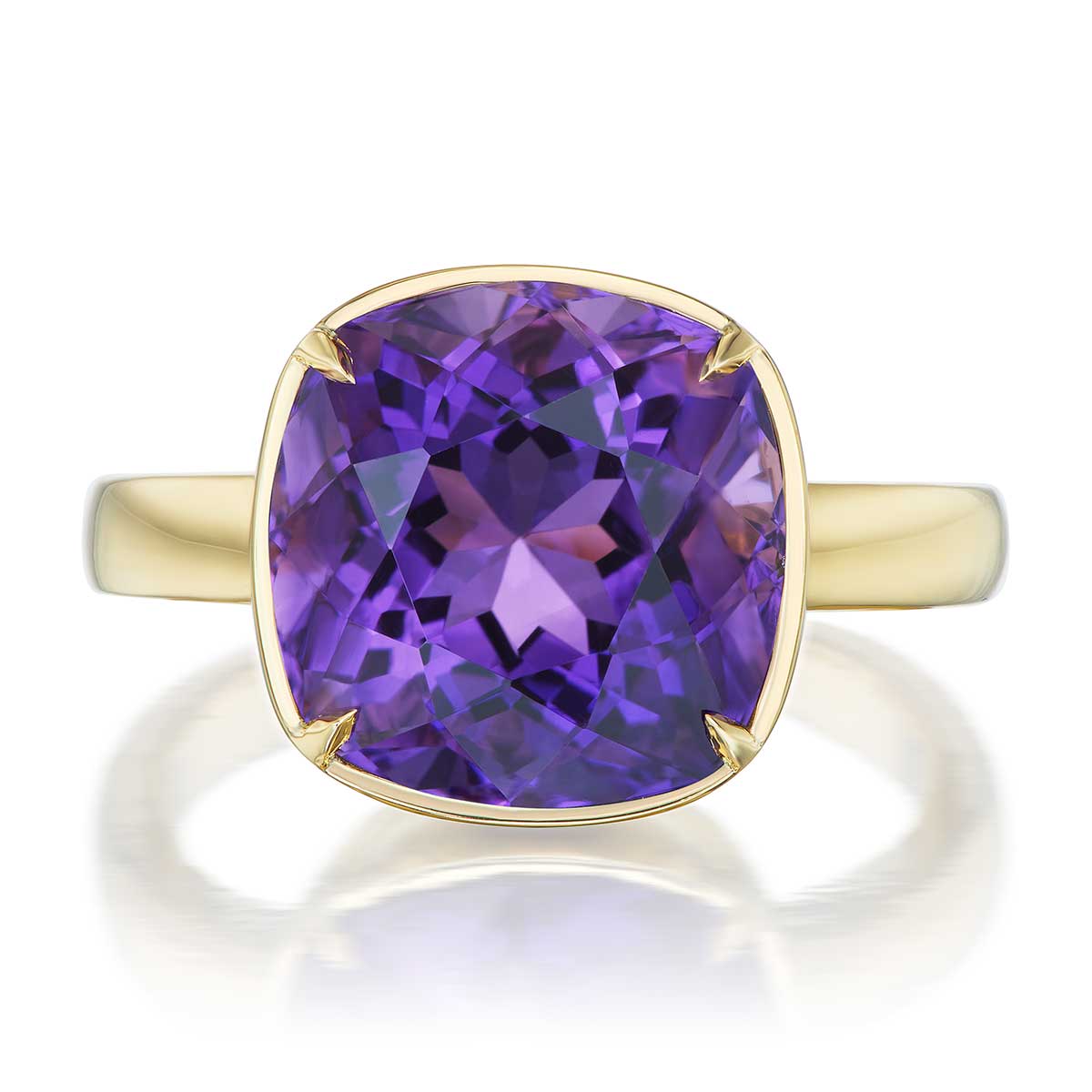 Cushion Amethyst Cleo Statement Ring