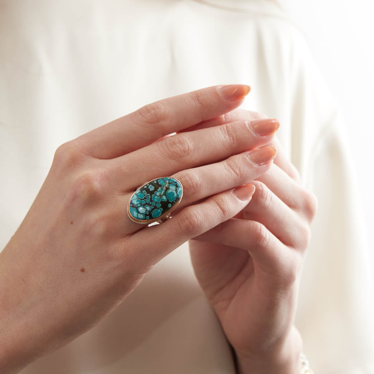 Large hot statement Hubei Turquoise Ring