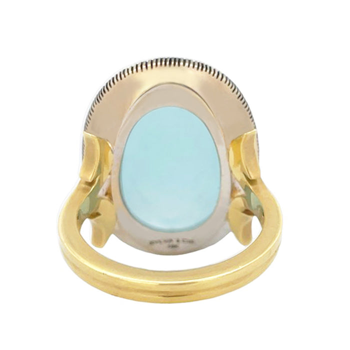 Aquamarine & Diamond Statement Ring