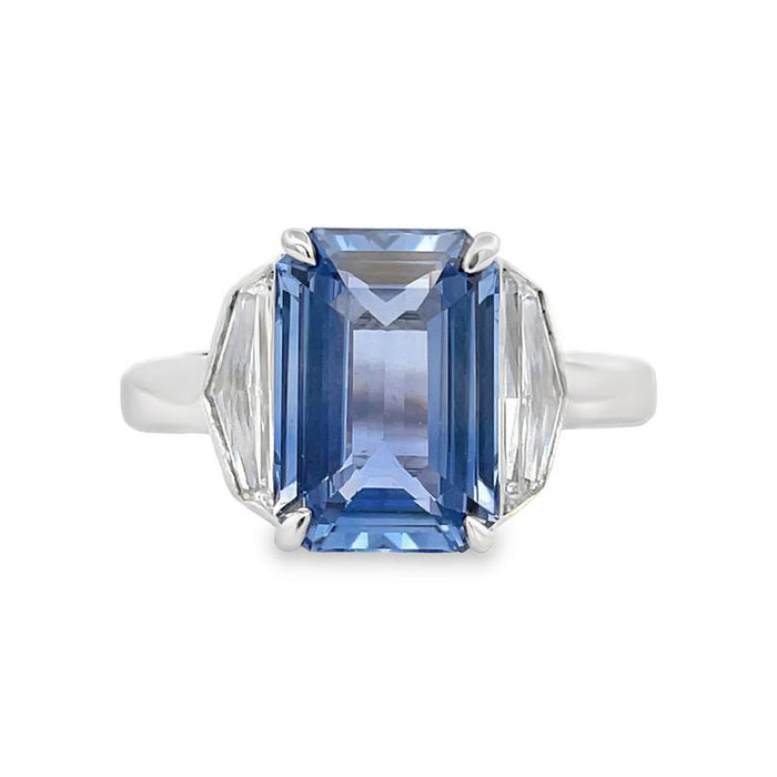 5.08ct Blue Sapphire & Diamond Cocktail Ring