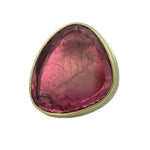 Large Asymmetric Pink Tourmaline Statement Ring