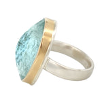 Large Inverted Aquamarine Statement Ring