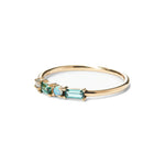 Tourmaline, Opal & Diamond Pillar Ring