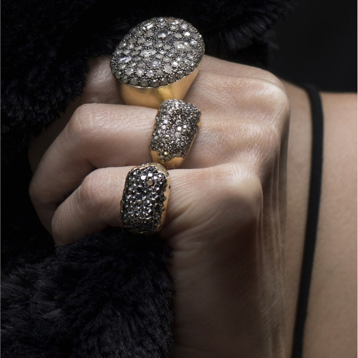 Black Diamond Baby Malak Caviar Ring