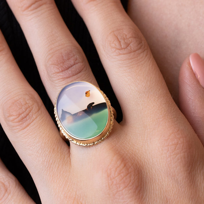 Landscape Agate Ring