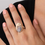 Dendritic Agate & Diamond Ring