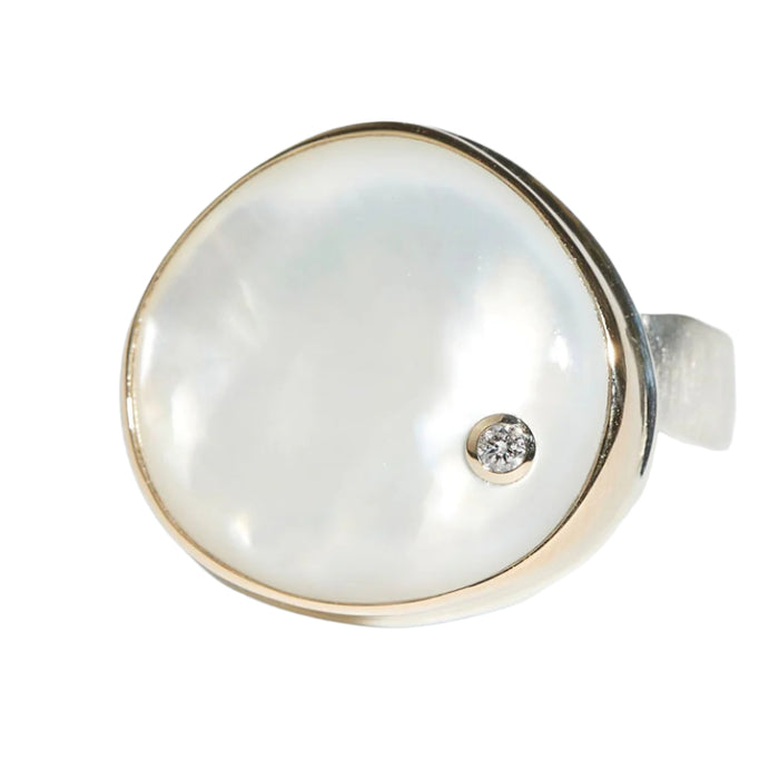 Mother of Pearl & Diamond Ring