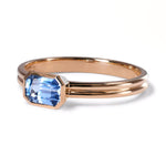 Emerald Cut Sapphire Double Band Ring