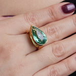 The Elevated Pear Paraiba Tourmaline Ring