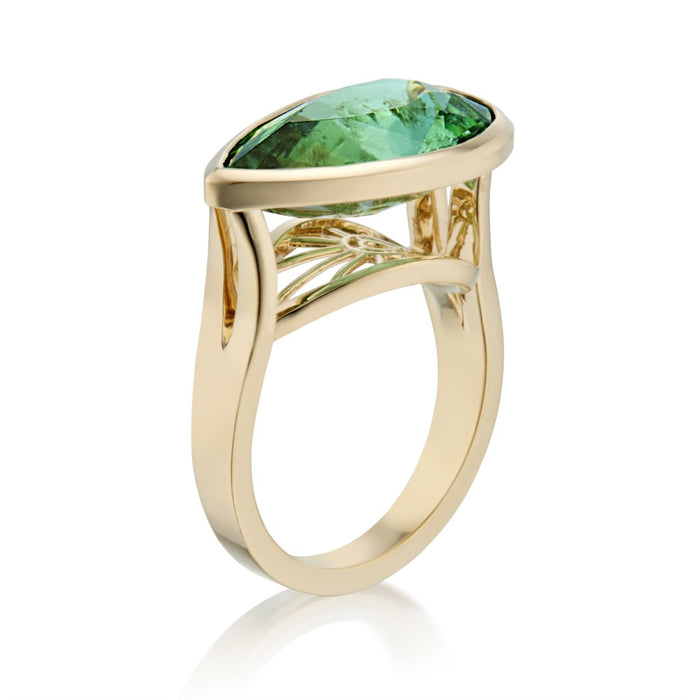 The Elevated Pear Paraiba Tourmaline Ring