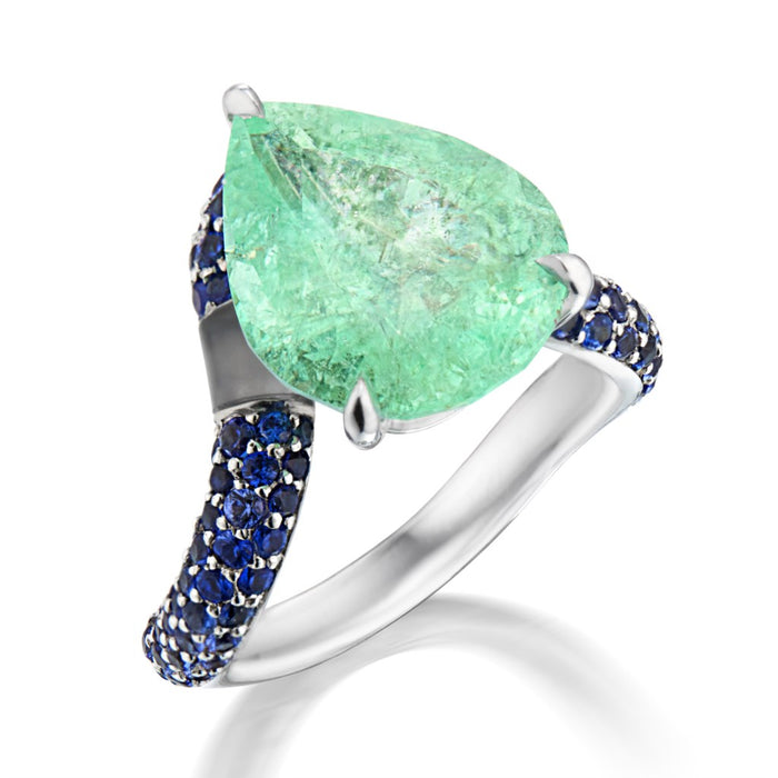 Cuprite Paraiba Tourmaline & Sapphire Statement Ring