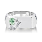 Bar Paraiba Tourmaline & Diamond Ring