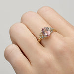 Pink Tourmaline Encrusted Ring