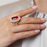 Thai Ruby & Diamond Statement Ring