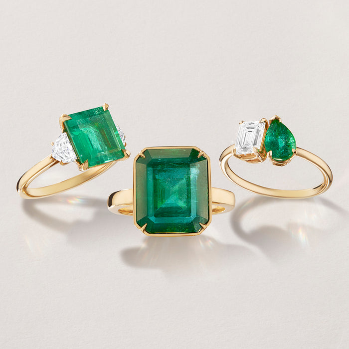 3.57ct Emerald & Diamond Grand Cocktail Ring