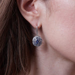 Sapphire & Diamond Cushion Drop Earrings