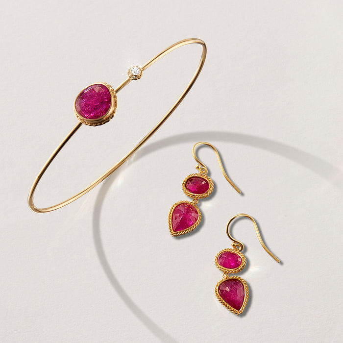 One of a Kind Ruby Drop Earrings